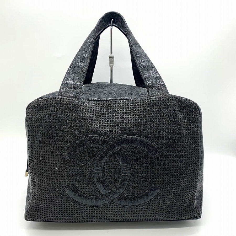 シャネル(CHANEL) キャビアスキン(Caviarskin) 中古 ボストンバッグ