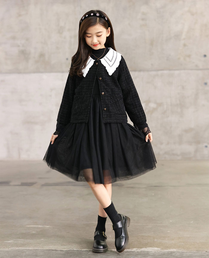 楽天市場】卒業式 スーツ 女の子 ワンピース 黒 160 入学式 ワンピース