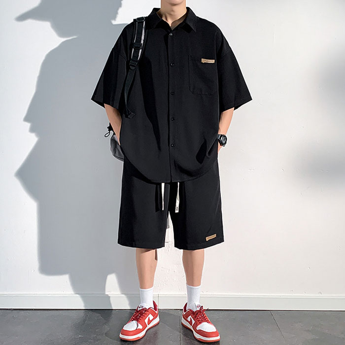 楽天市場】セットアップ メンズ 夏 半袖 接触冷感 メンズ 上下セット