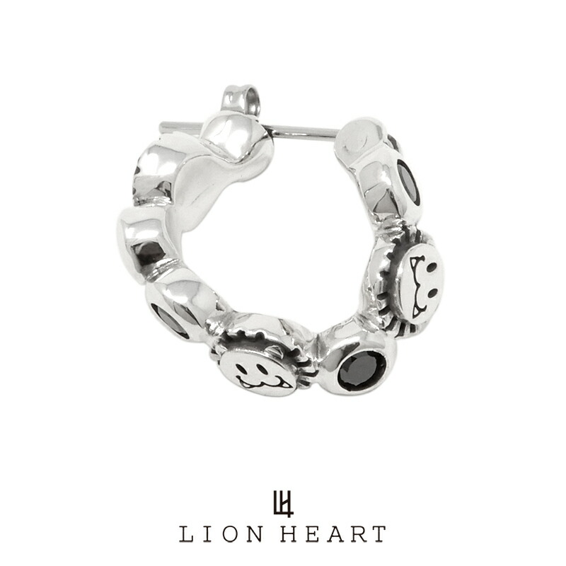 楽天市場】ライオンハート LEO シャープ フープ ピアス ブラック