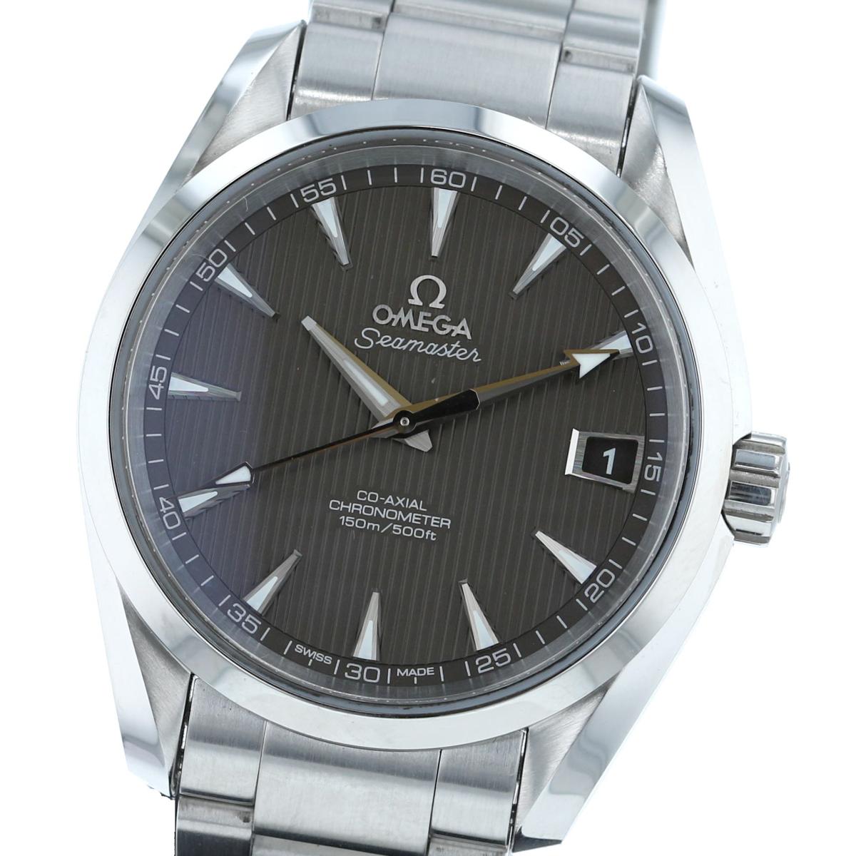 ぽ*け様 【美品】OMEGA seamaster クオーツ グレー文字盤 スクリ 楽天