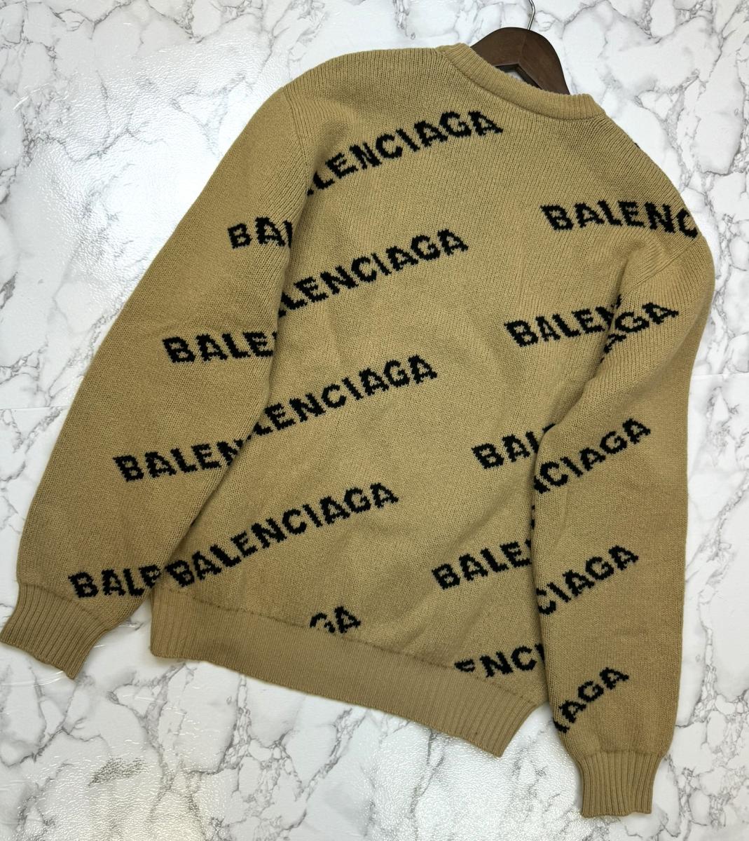 楽天市場】【中古】 BALENCIAGA （バレンシアガ） ﾛｺﾞ ｼﾞｬｶﾞｰﾄﾞﾆｯﾄ