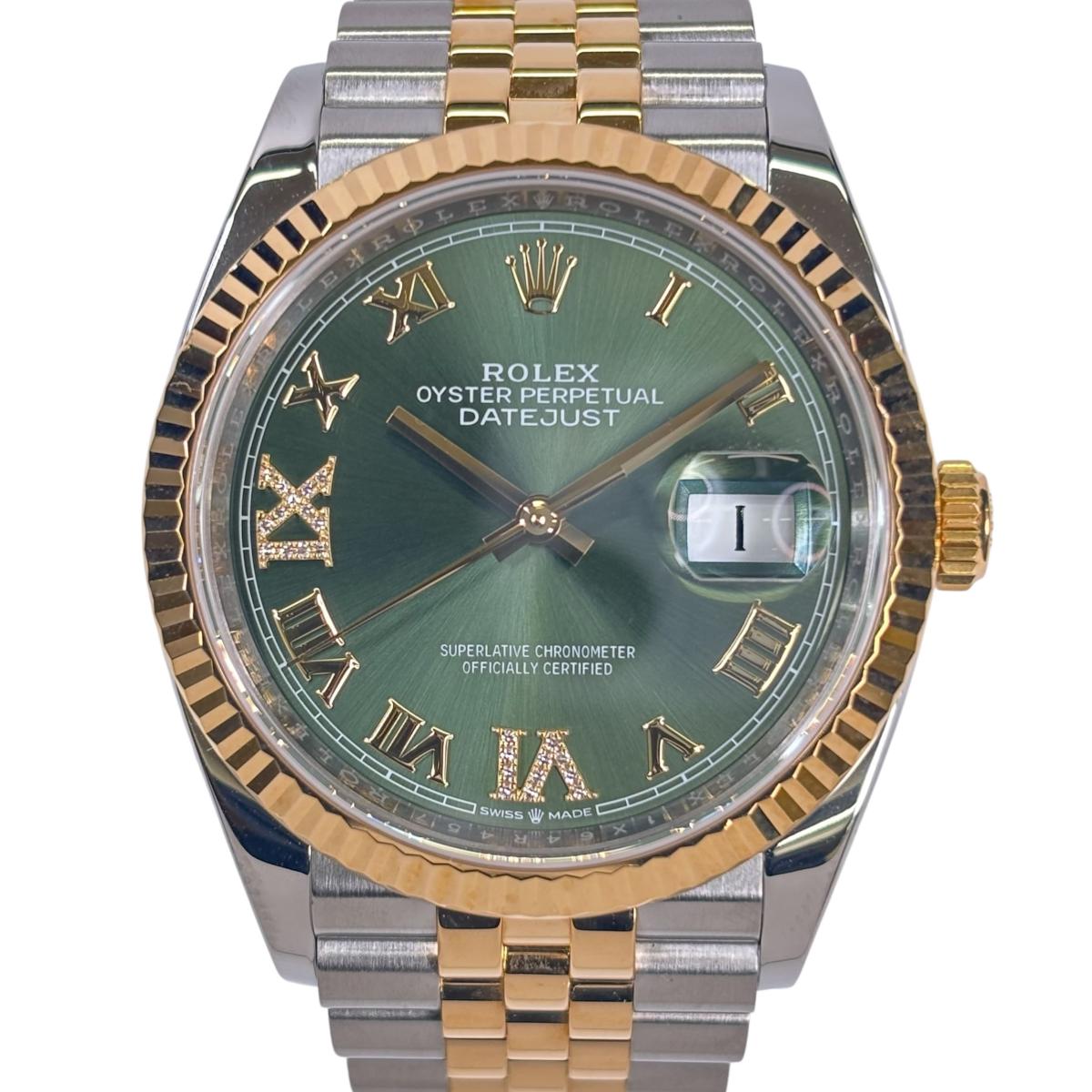 楽天市場】ROLEX （ロレックス） デイトジャスト 36 126233 オリーブ