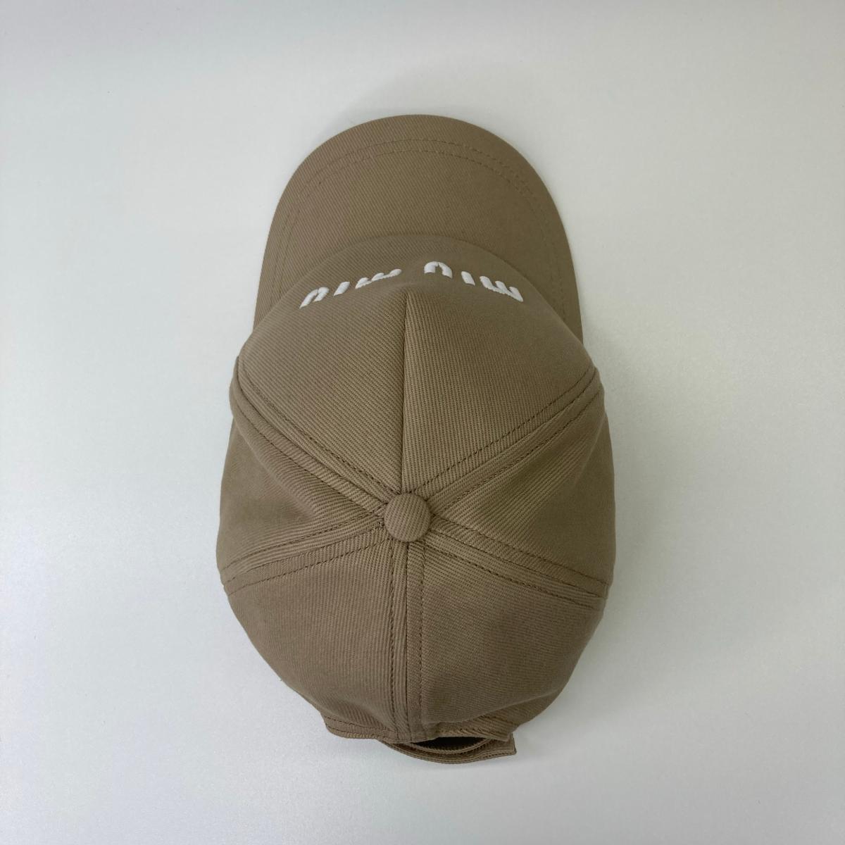 楽天市場】MIUMIU ミュウミュウ ドリル ベースボールキャップ ロゴ刺繍