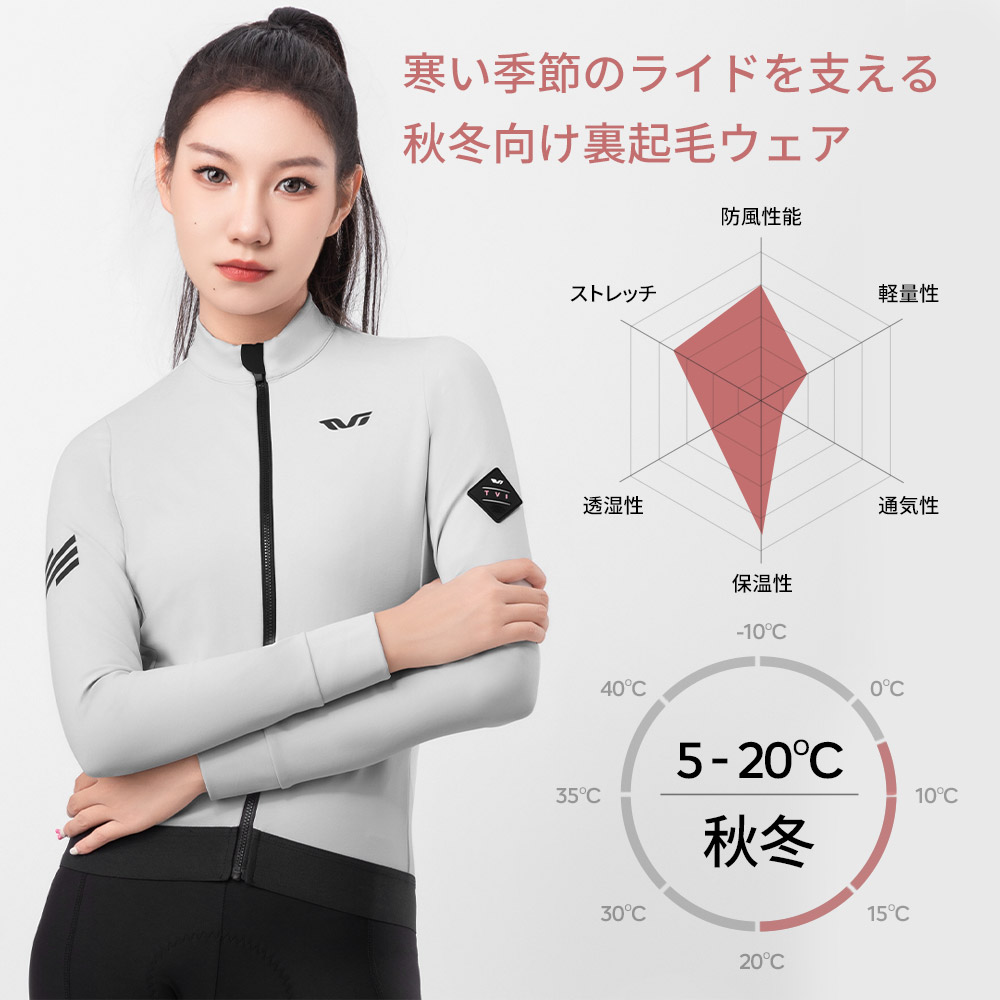 楽天市場】サイクルウェア 秋冬用 防寒 防風 裏起毛 トップス