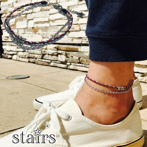 楽天市場】アンクレット メンズ シューティングスター 2連アンクレット