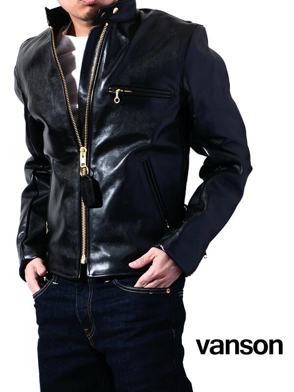 楽天市場】VANSON バンソン ライダースジャケット レザーライダース B
