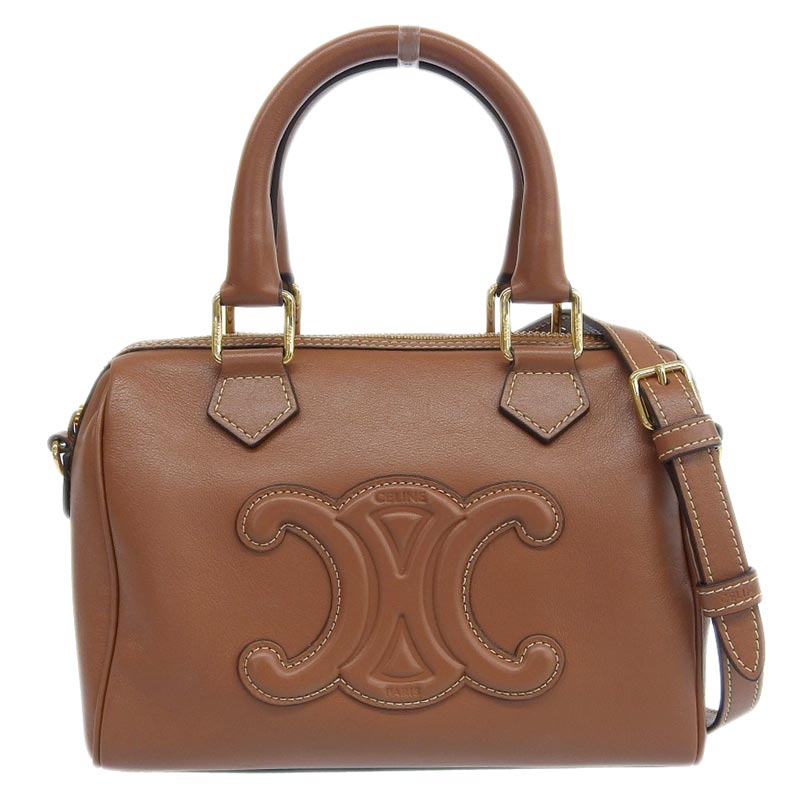 楽天市場】【中古】 セリーヌ CELINE スモールボストン キュイル