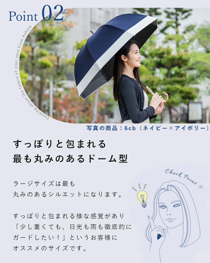 楽天市場】晴雨兼用 日傘 100％ 完全遮光レディース ラージ コンビ
