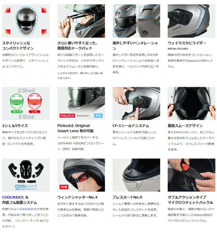 楽天市場】[在庫限り]【OGK】KABUTO KAMUI-3 KNACK (カブト カムイ・3