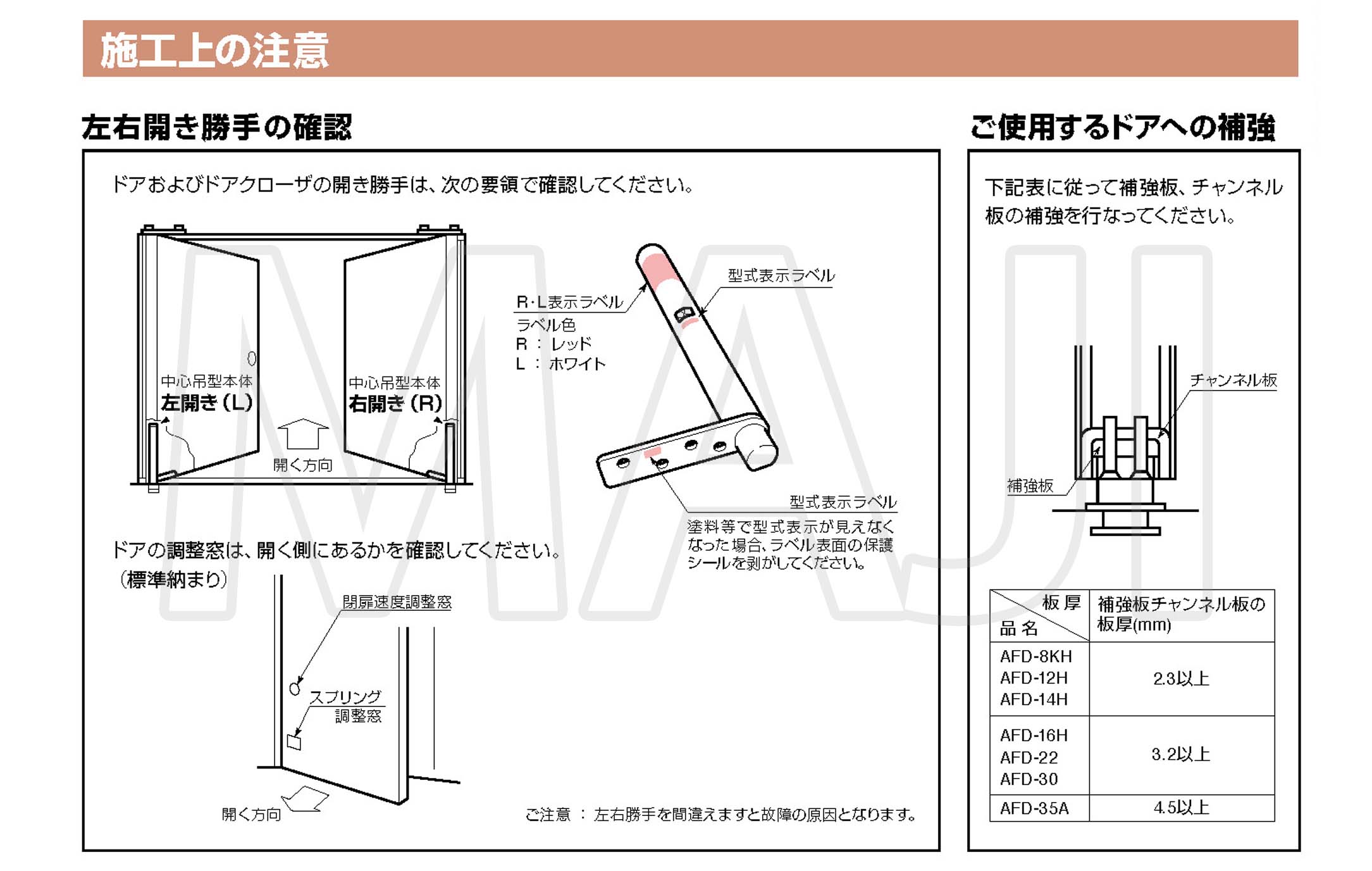楽天市場】日東工器（デンセイ） オートヒンジ中心吊型 AFDシリーズ
