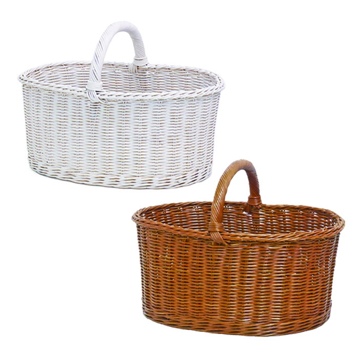 楽天市場】ラッセル No.027 Rattan ハンドル付収納バスケット(Lサイズ