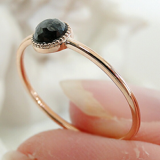 COMME CA DU MODE K10PG ダイヤ リング #7 COMME CA DU MODE K10PG