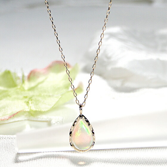 楽天市場】K10 ペアシェイプ オパール ペンダント10金 K10イエロー