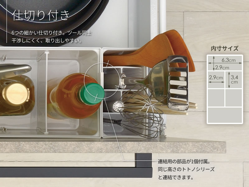 楽天市場】リッチェル キッチン収納 トトノ（totono） 引き出し用