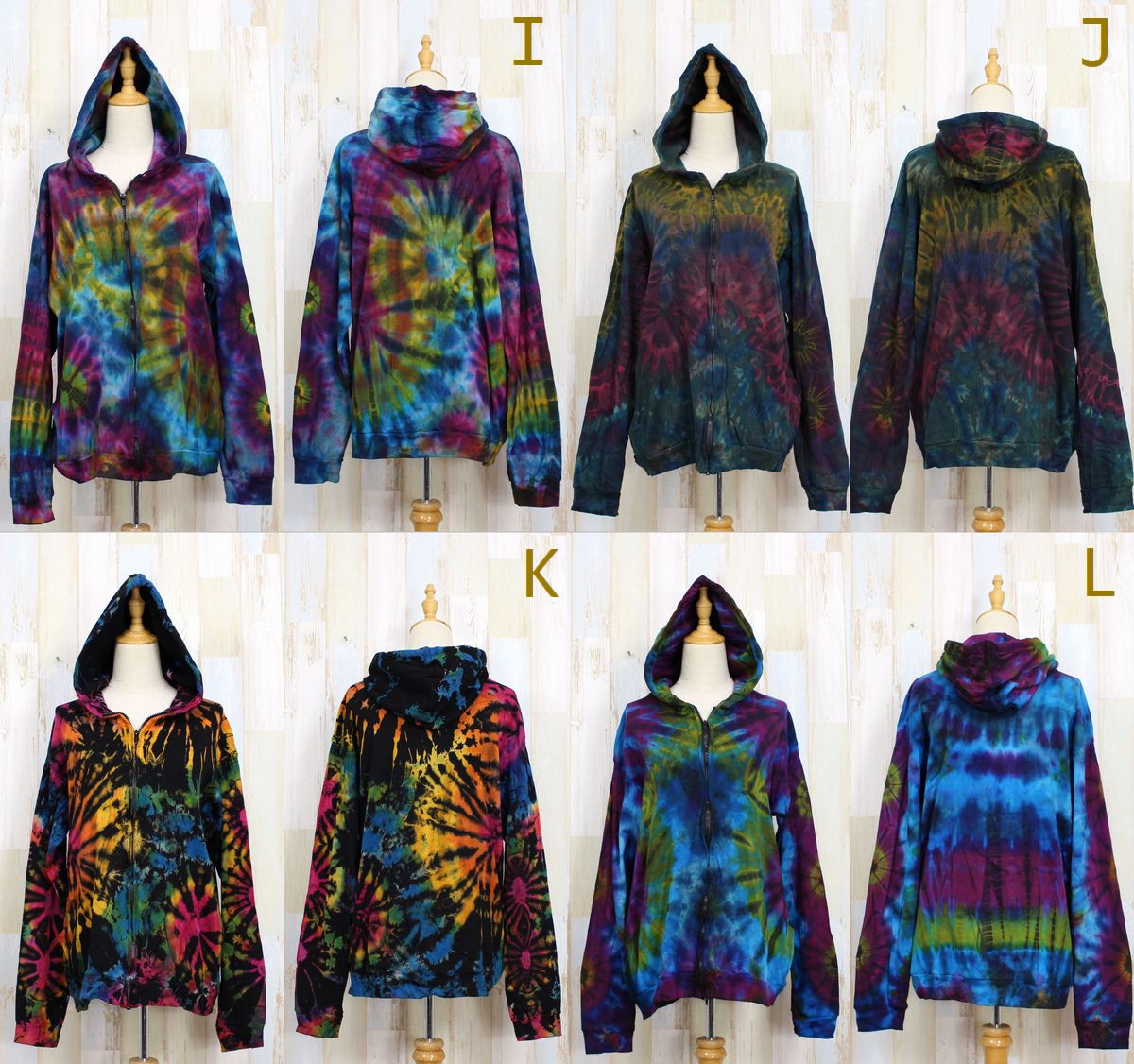 楽天市場】タイダイ染めジップアップパーカー フーディ タイダイ