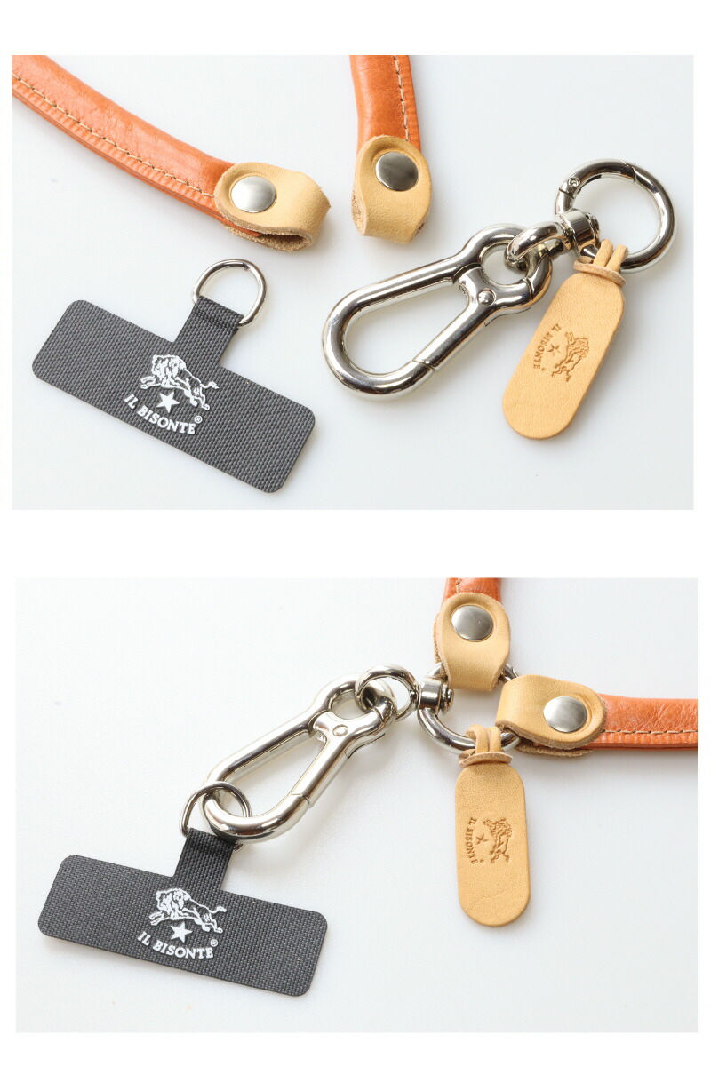 z*4様 IL BISONTE レザー ストラップ カラビナ付き z*4様 IL BISONTE