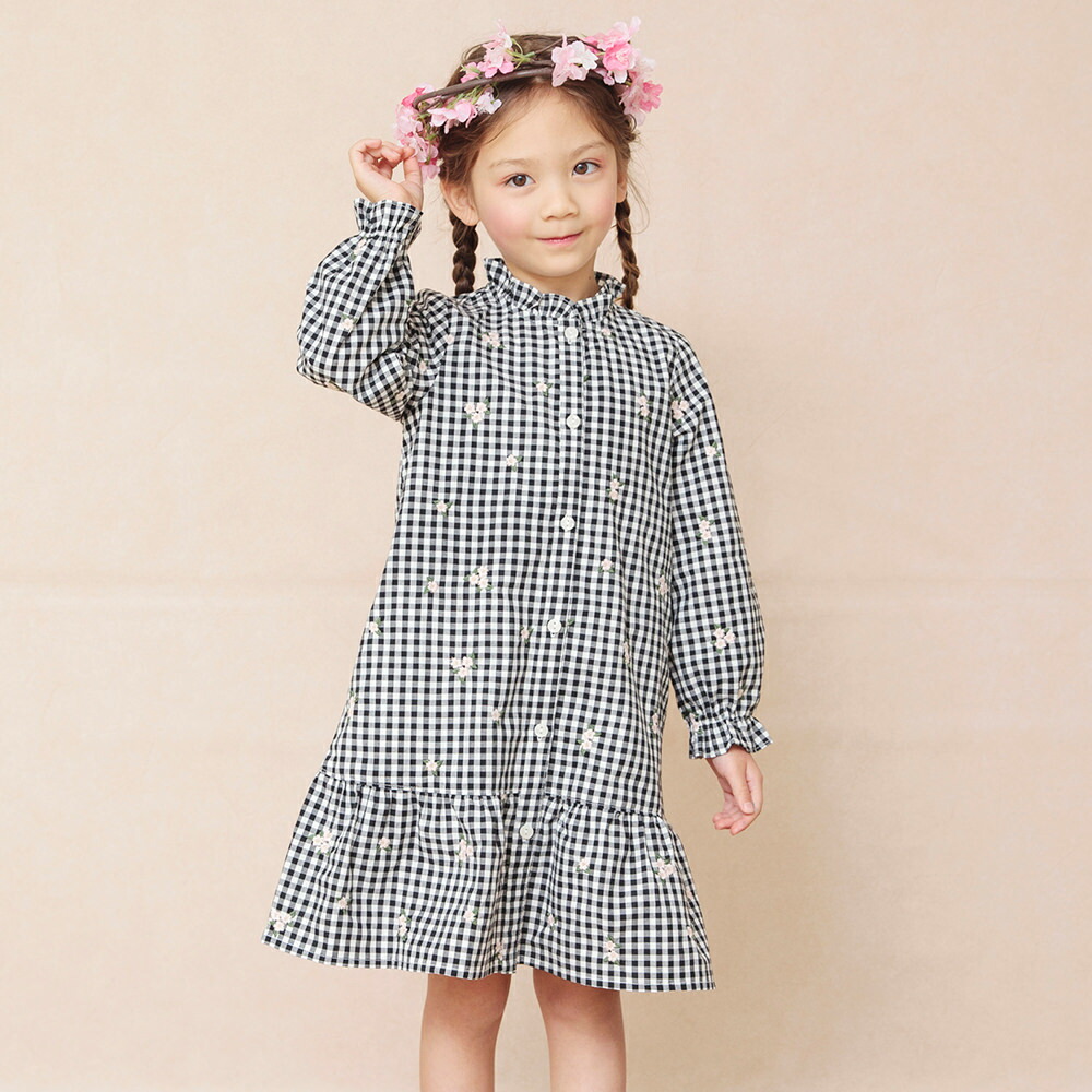 楽天市場】【おそろい】さくら刺繍ワンピース 女の子 ガールズ SS 春物