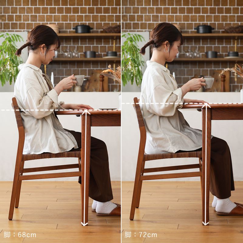 楽天市場】伸長式ダイニングテーブル folk／RD 通常サイズ