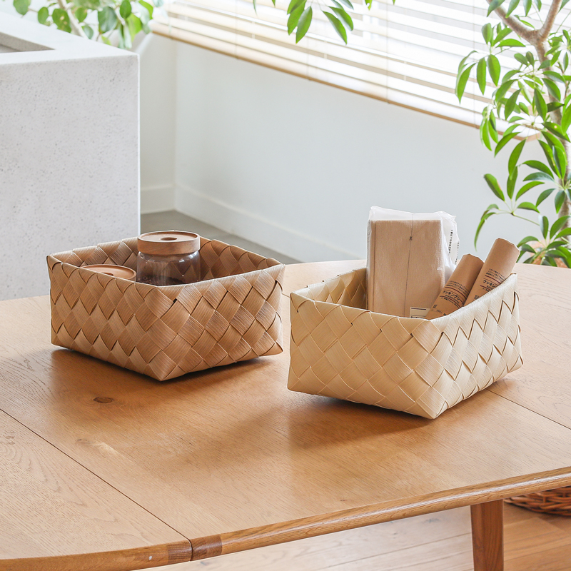 楽天市場】洗える バスケット Timb スクエア 収納 カゴ かご 樹脂製