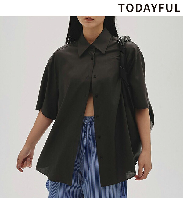楽天市場】トゥデイフル シルキーオーバーシャツの通販