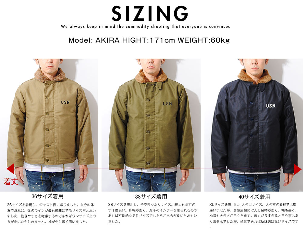 楽天市場】HOUSTON ヒューストン N-1 デッキジャケット ミリタリー