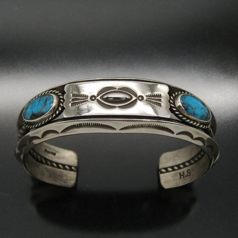 楽天市場】【中古】美品 Herman Smith ナバホ族 バングル 2ターコイズ
