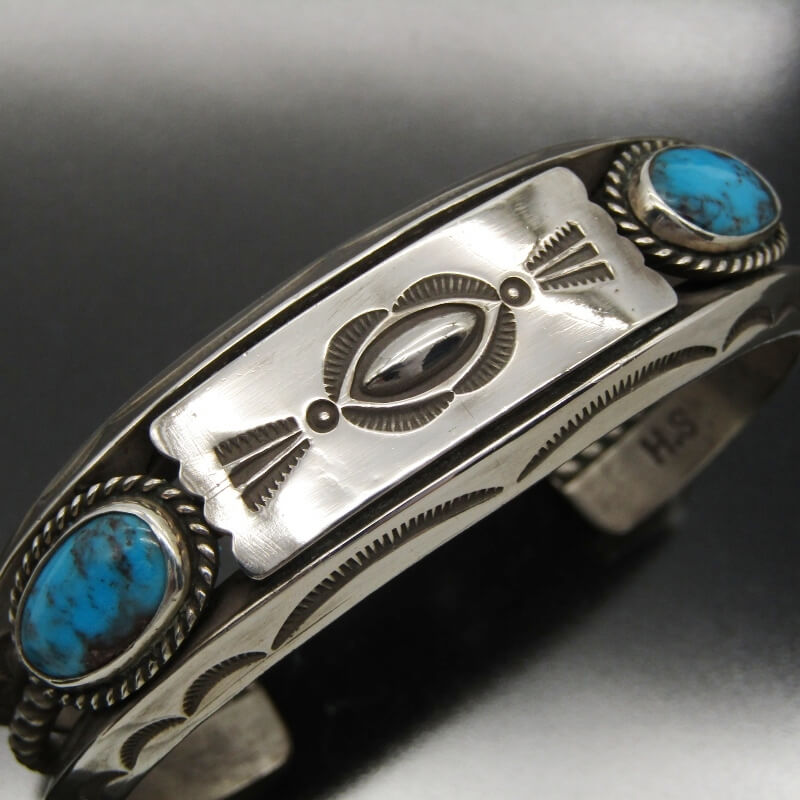 楽天市場】【中古】美品 Herman Smith ナバホ族 バングル 2ターコイズ