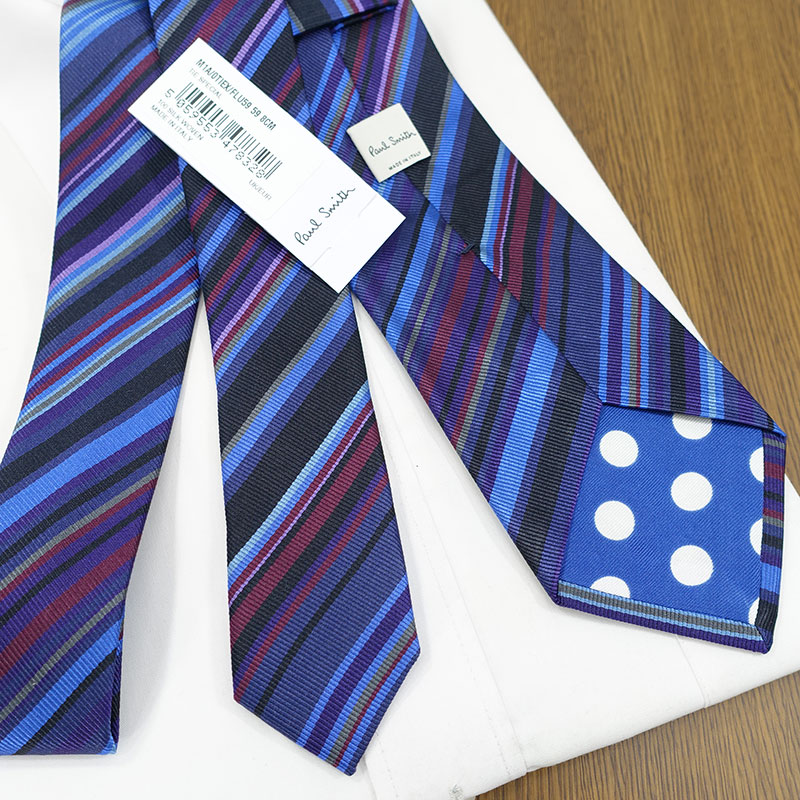 楽天市場】ポールスミス ネクタイ Paul Smith PS7 ストライプ ネイビー