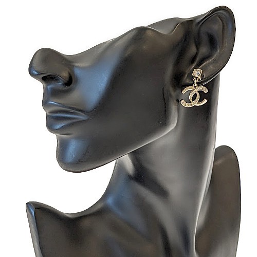 楽天市場】CHANEL シャネル ココマーク ピアス L24P メタル クリスタル