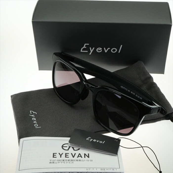 楽天市場】Eyevol アイヴォル HEATH3（53） BK-DG-DK.GRY サングラス