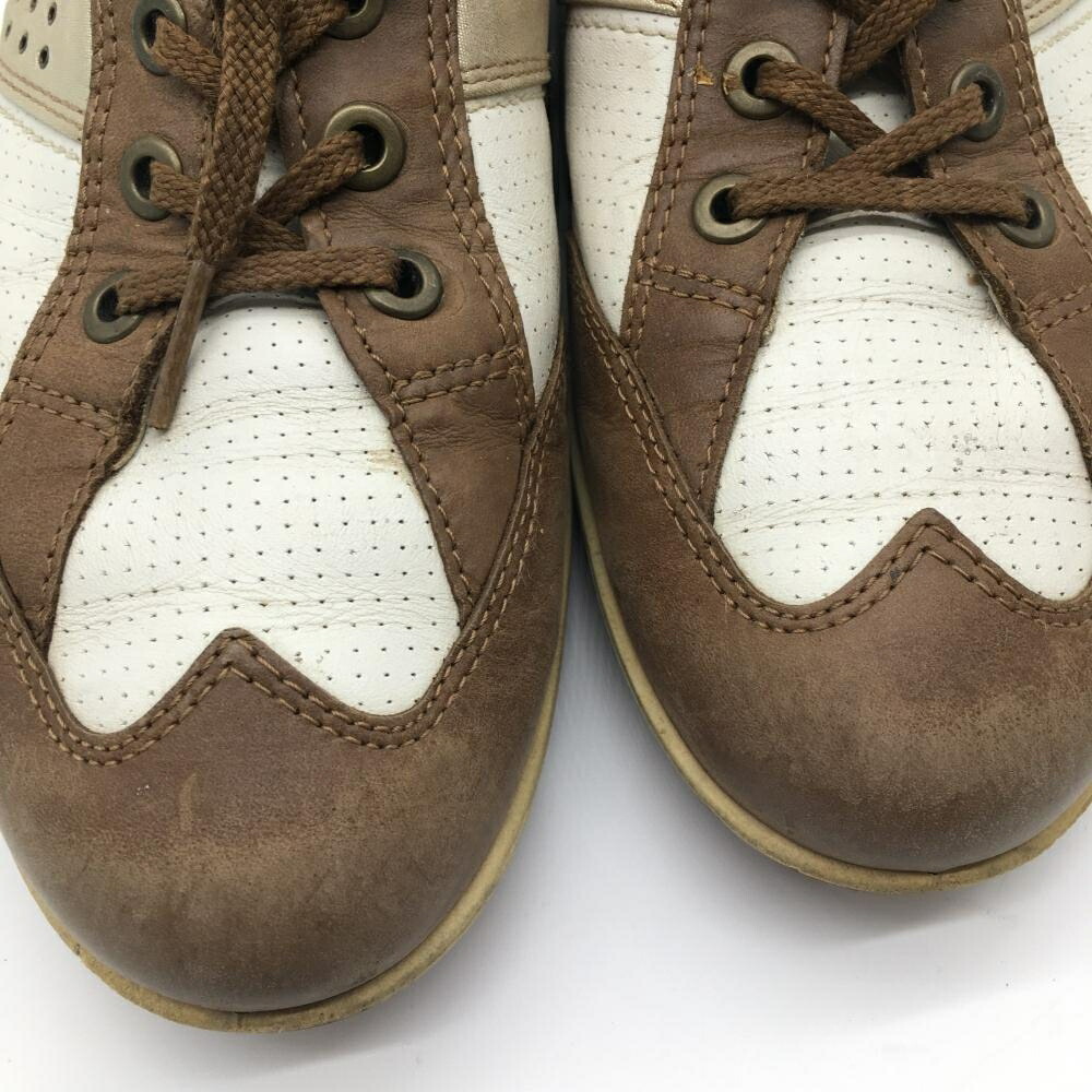 楽天市場】エコー ゴルフシューズ ブラウン×白 スパイクレス