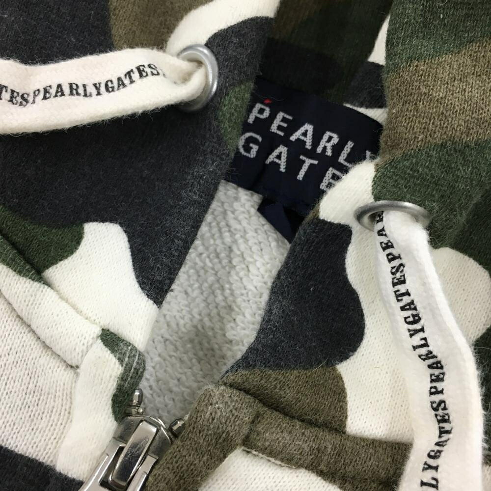 楽天市場】パーリーゲイツ ジップパーカー カーキ×白 カモフラ 迷彩