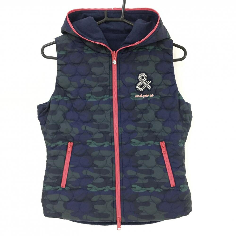 楽天市場】【美品】アンパスィ 中綿リバーシブルベスト ネイビー