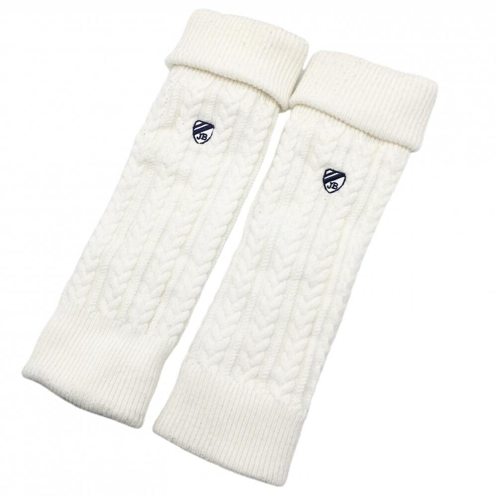 楽天市場】ジャックバニー ニットレッグウォーマー 白 ケーブル編み 裏