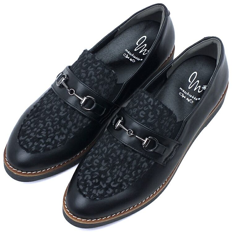 楽天市場】maschietta マスチェッタ ビットローファー ブラック/ヒョウ