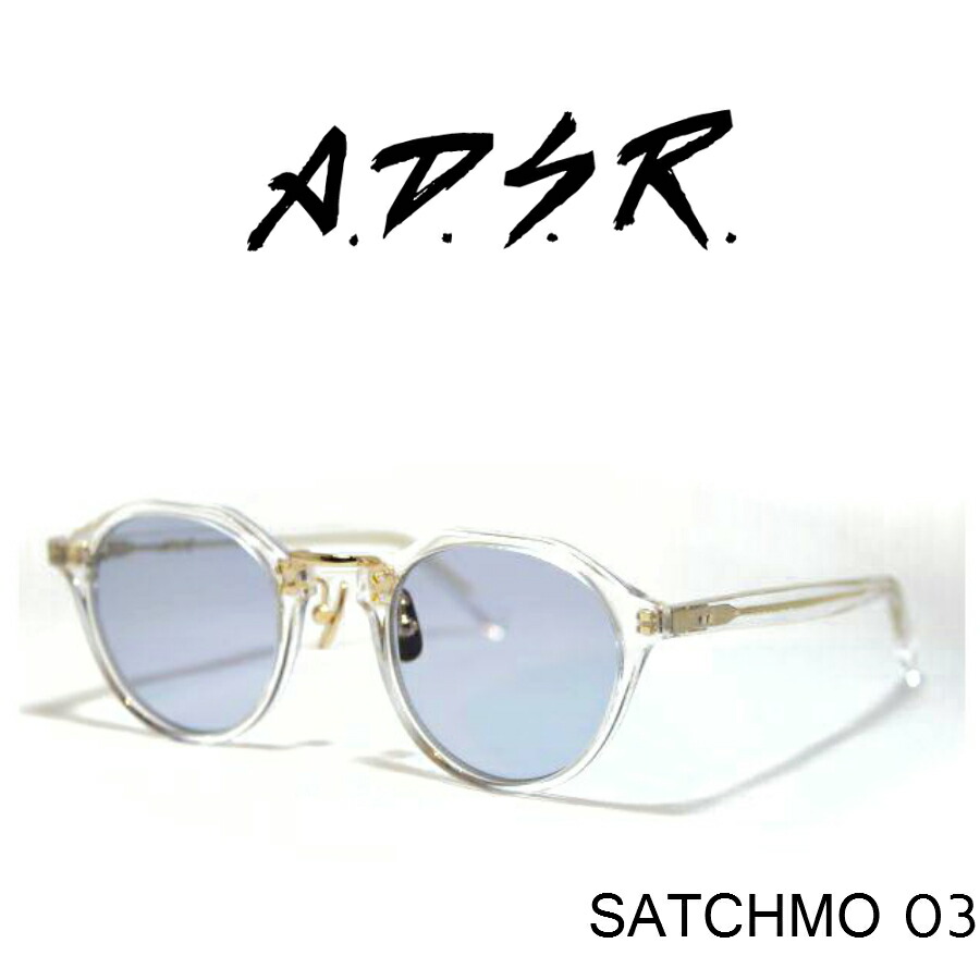 A.D.S.R. SATCHMO 03 クリア/シルバーフレーム グレーレンズ A.D.S.R.