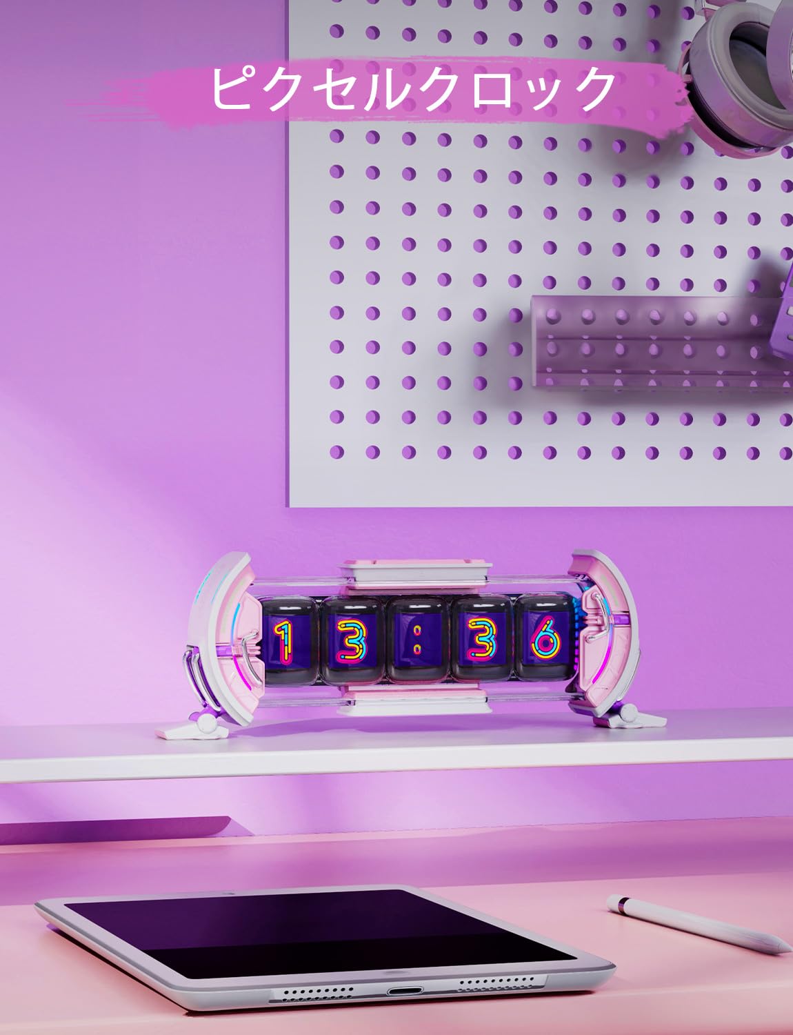 楽天市場】Divoom Times Gate 置き時計 おしゃれ デジタル ピクセル