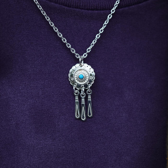 楽天市場】TADY&KINGフラワーコンチョトップ 銀縄ターコイズ 分銅付き