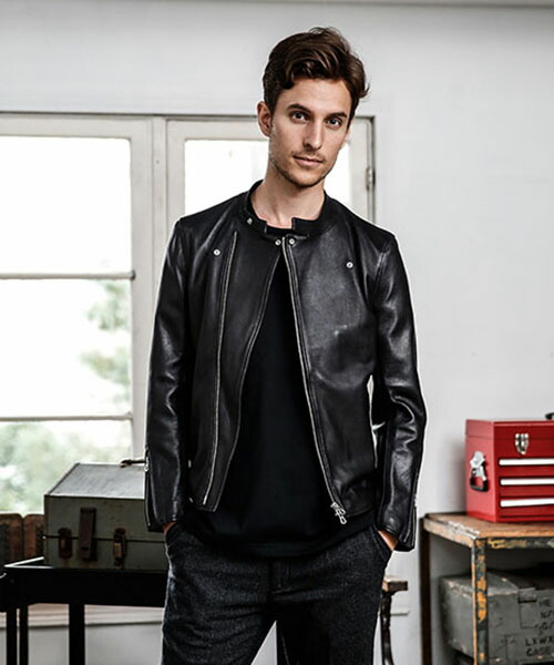 ミスターオリーブ ダブルライダース 羊革 本革 黒 美品 銀金具