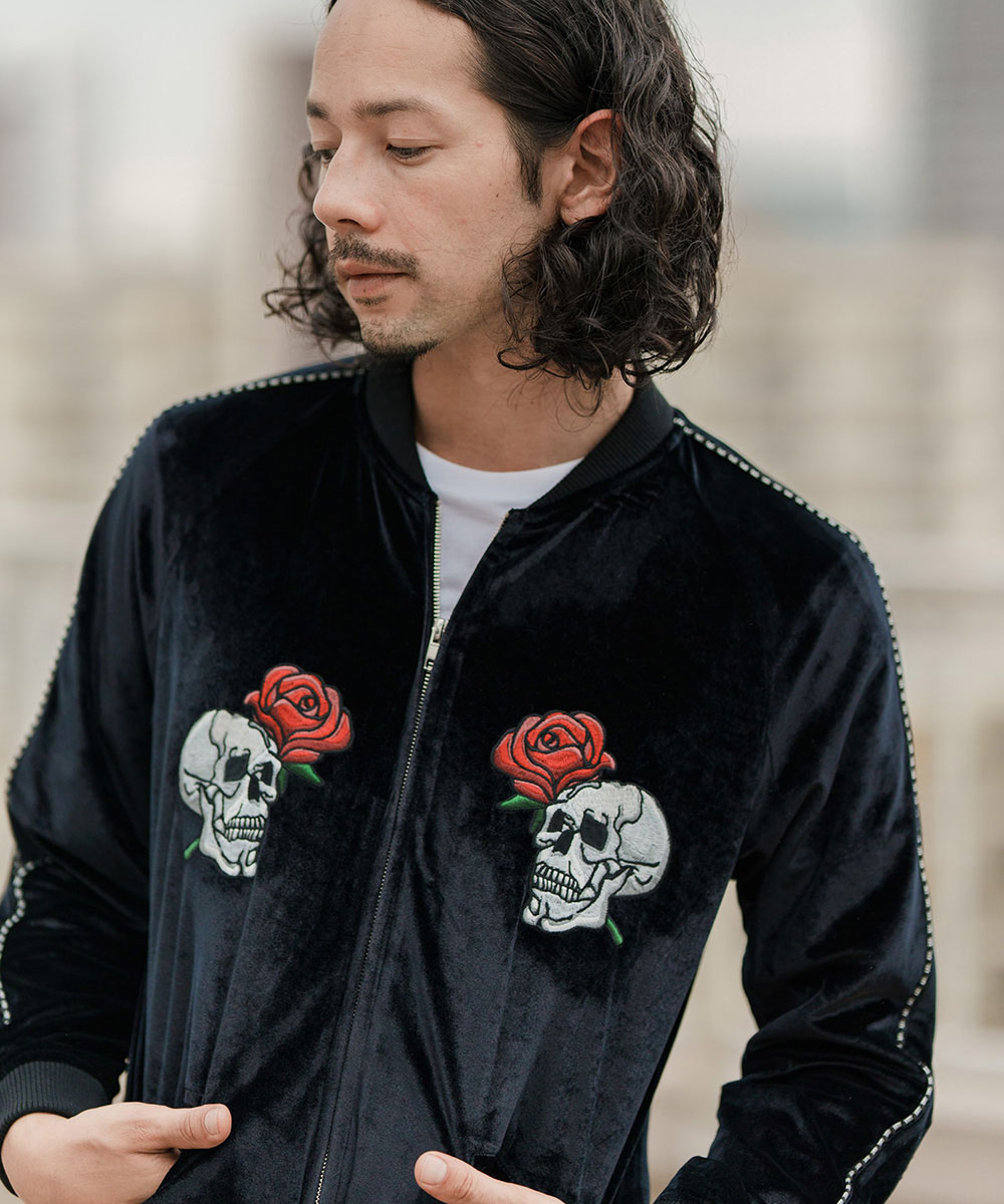 カンビオ ベロアスカジャン（スカルローズ） 【公式通販】