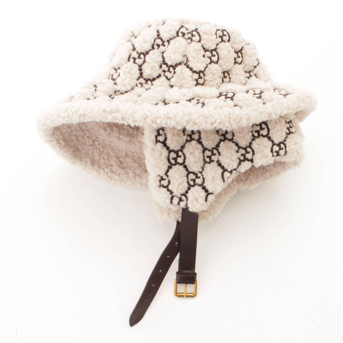 楽天市場】【グッチ】Gucci GG イヤーフラップ ファー ハット ベルト