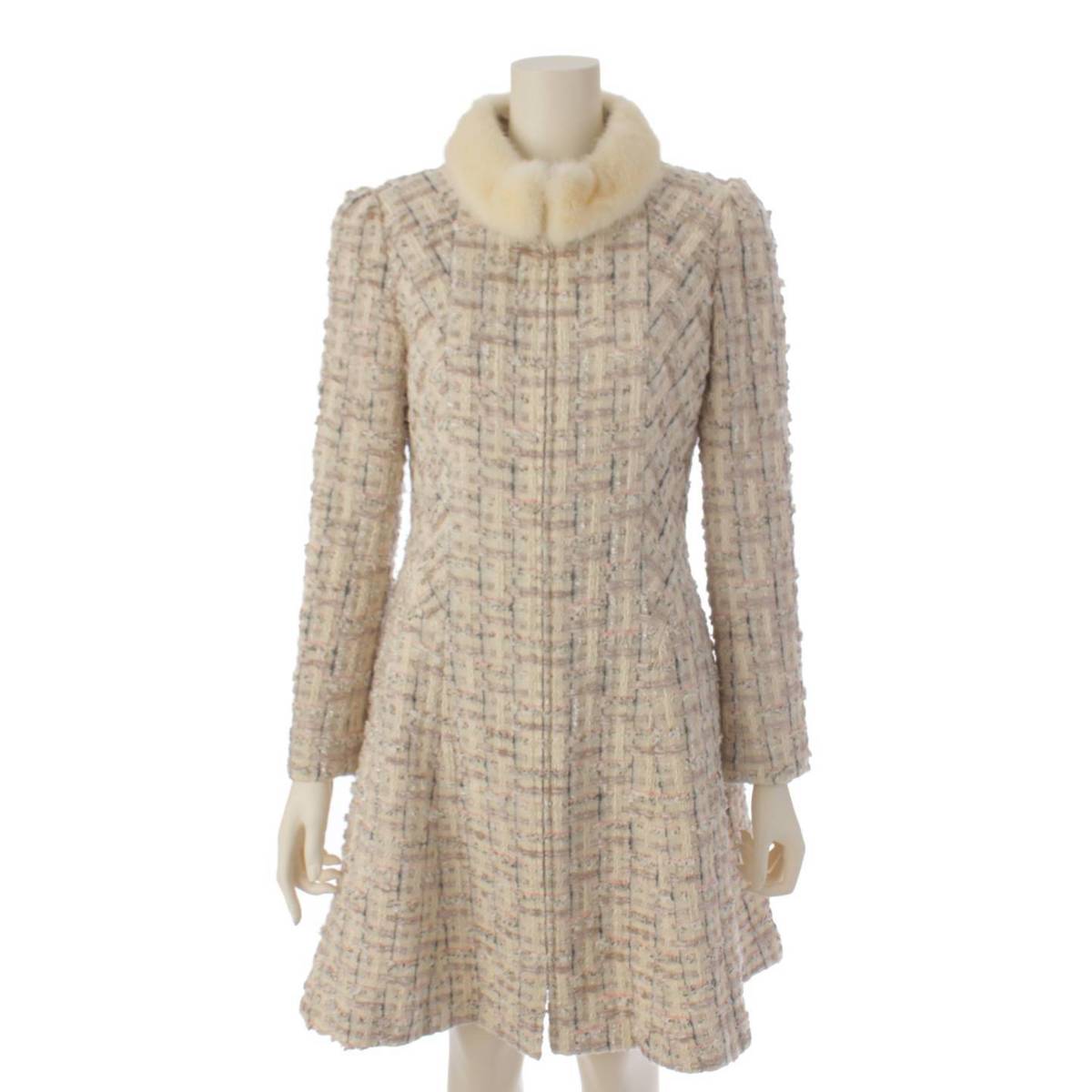 楽天市場】【ルネ】Rene ツイード ミンクファー ウール ワンピース