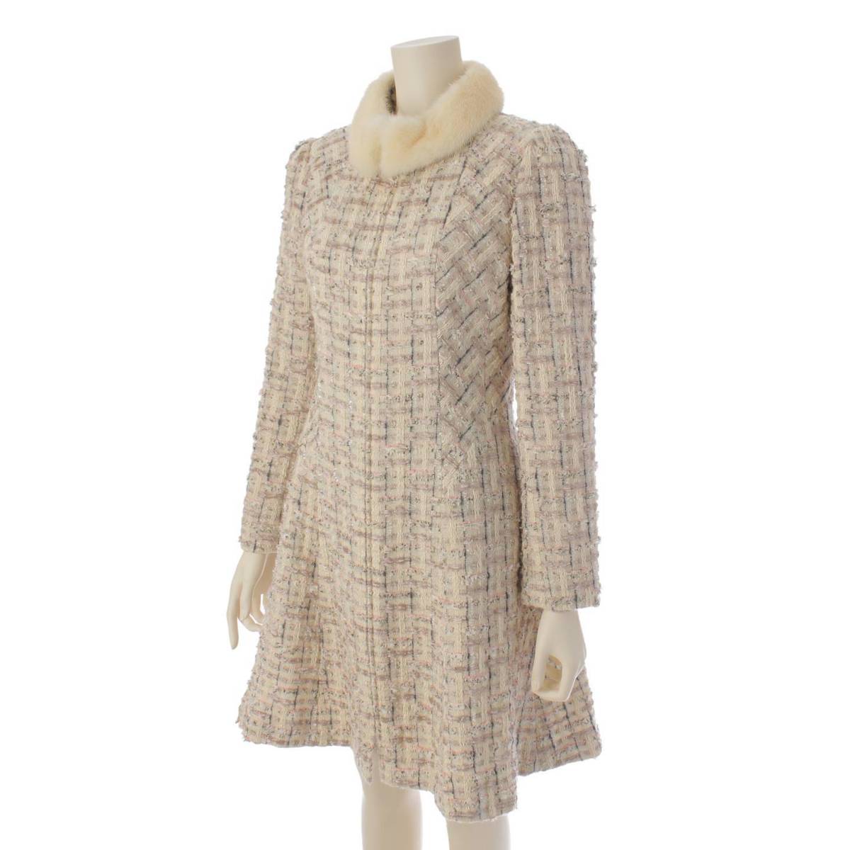 楽天市場】【ルネ】Rene ツイード ミンクファー ウール ワンピース