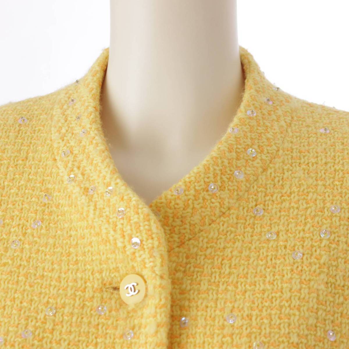 楽天市場】【シャネル】Chanel 96P ツイード スパンコール ジャケット