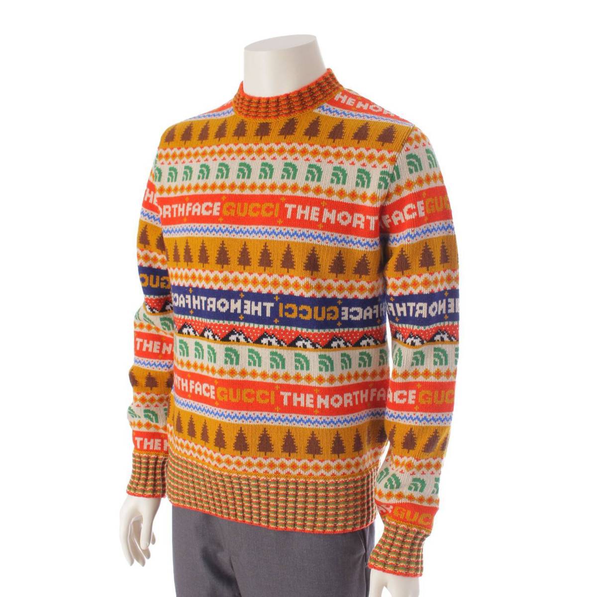 楽天市場】【グッチ】Gucci ノースフェイス コラボ メンズ ロゴ ニット
