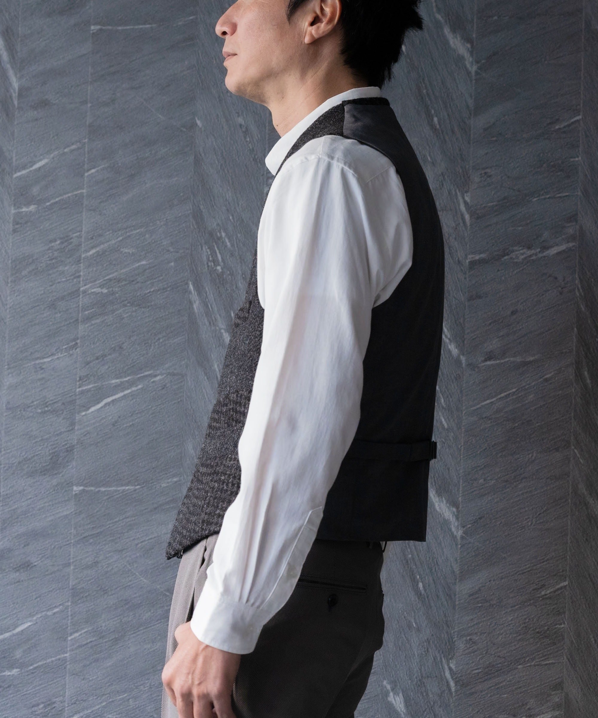 ジャーナルスタンダード ハリスツイード ウール切替 ベスト M Yahoo