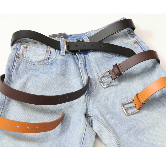 楽天市場】Levi's リーバイス プレーン レザーベルト 本革 細め メンズ