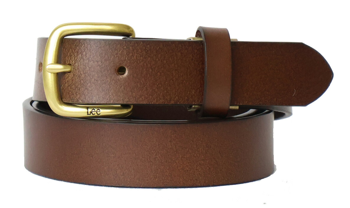 楽天市場】Lee リー ゴールドバックル ナロー レザーベルト 牛革 本革