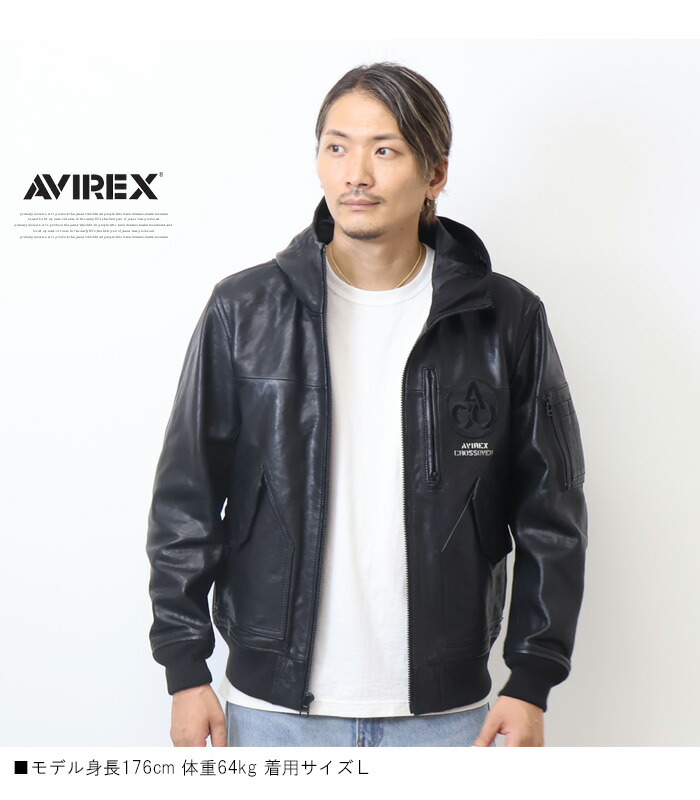 楽天市場】AVIREX アヴィレックス レザー CWU パーカー CROSSOVER